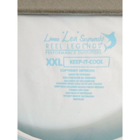 REEL LEGENDS Plus Size 2X Pullover Top Multicolor‎ Fish Pattern Pastel - Picture 5 of 7